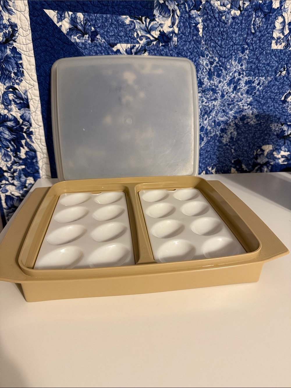 Tupperware deviled egg tray. Never used.